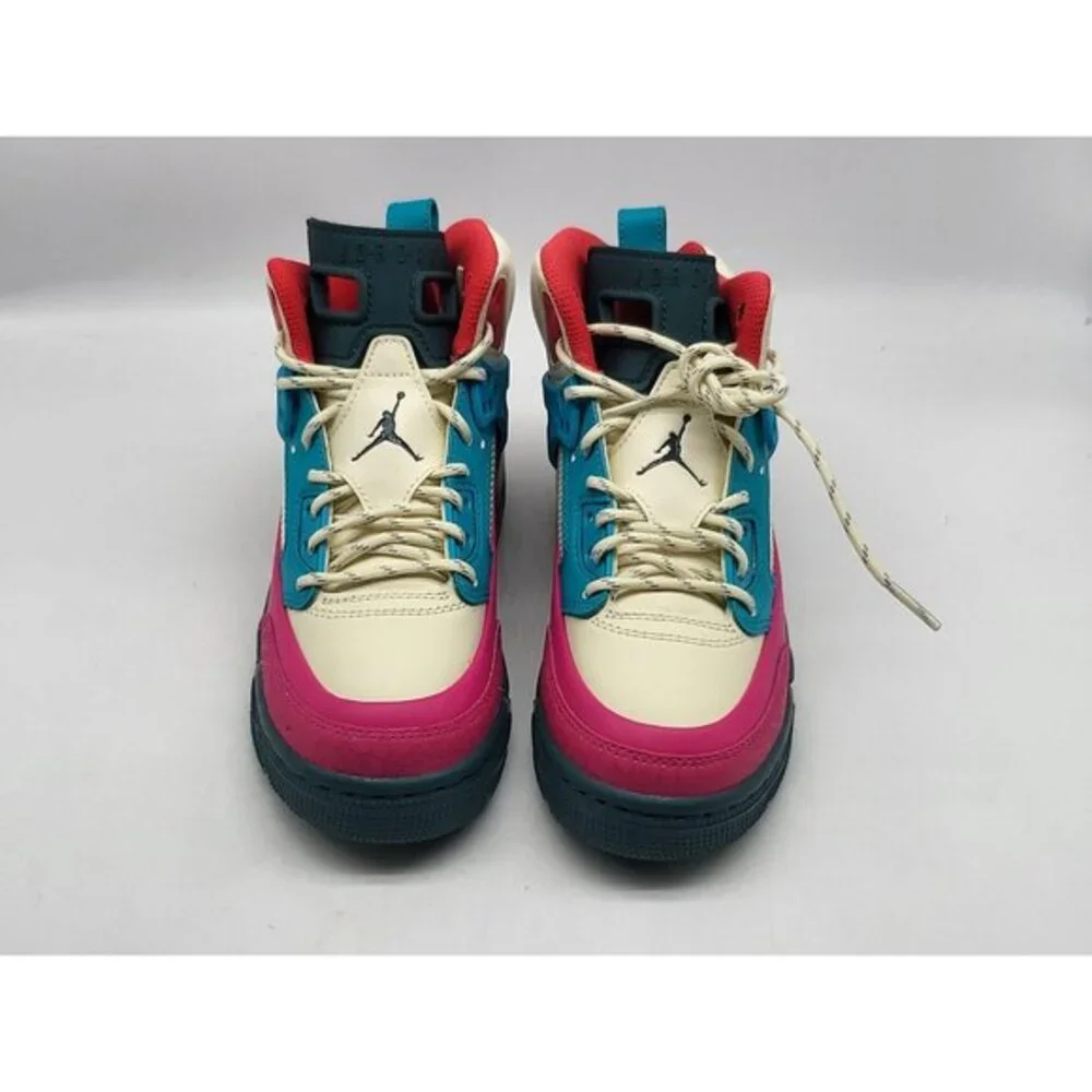 Jordan Spizike Low Shoes Boys‎ Size 4Y FD4653-163 Cream Pink Blue Teal Red Youth